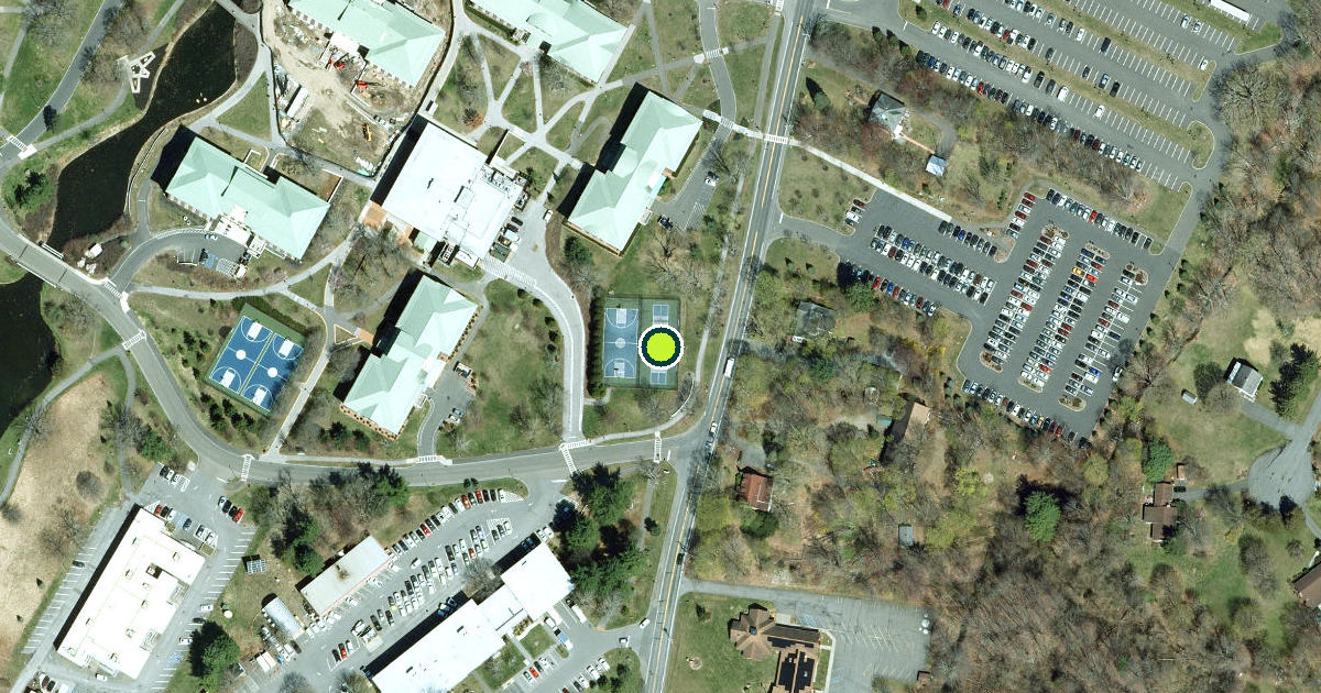 Satellite view of Village of New Paltz Pickleball Courts