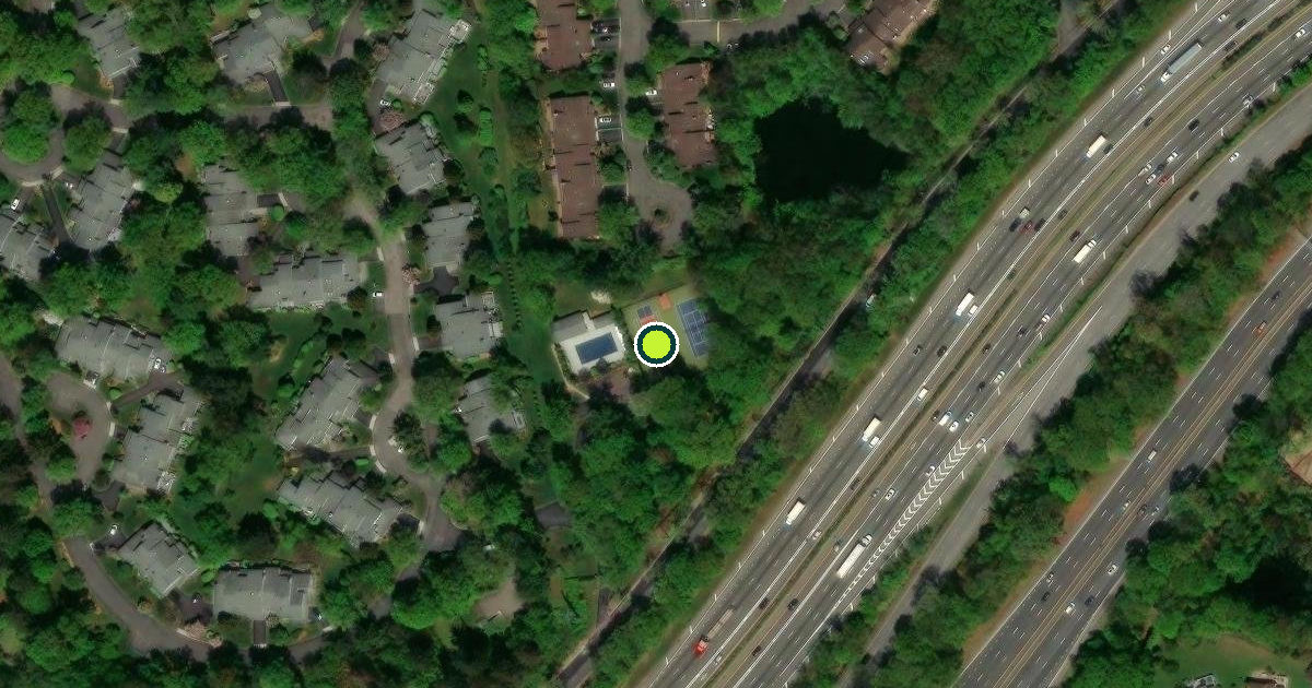 Satellite view of Village of North Hills Pickleball Courts
