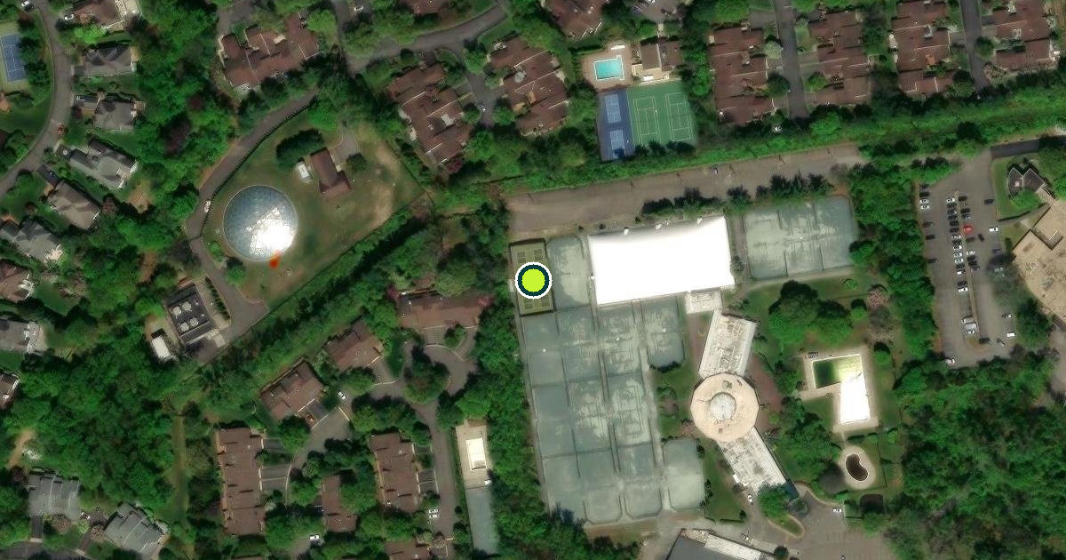 Satellite view of Village of North Hills Pickleball Courts