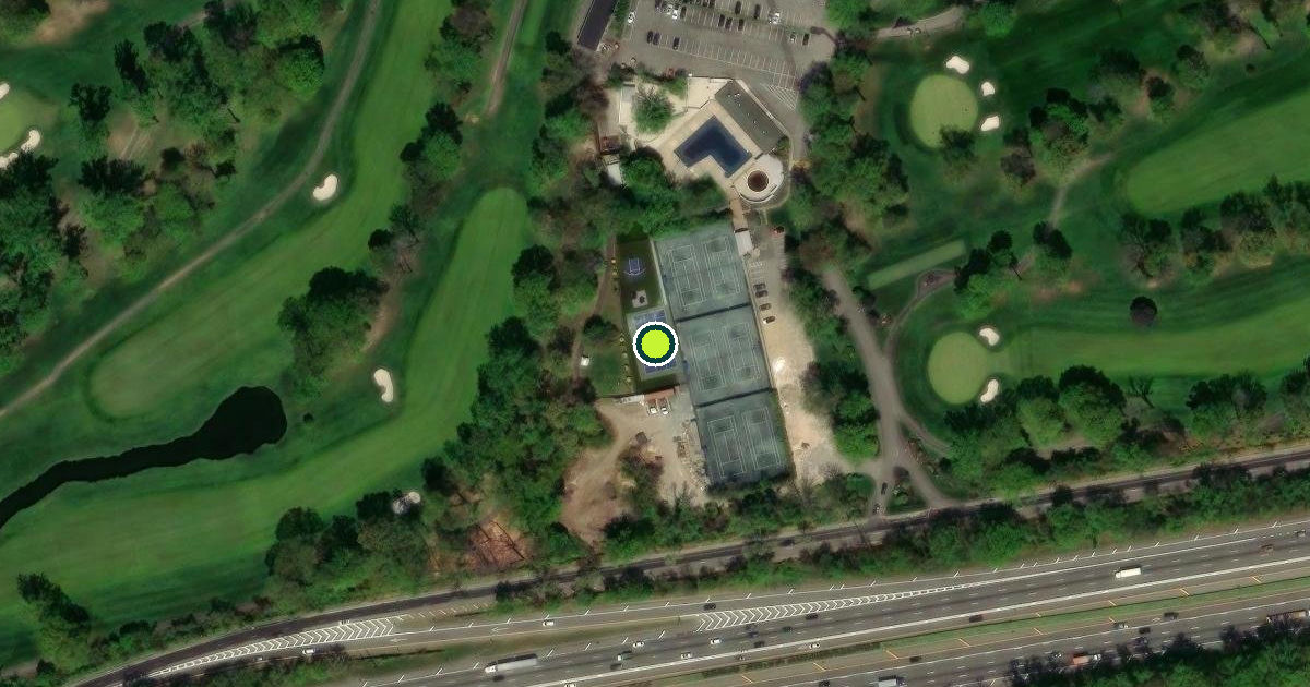 Satellite view of Village of North Hills Pickleball Courts