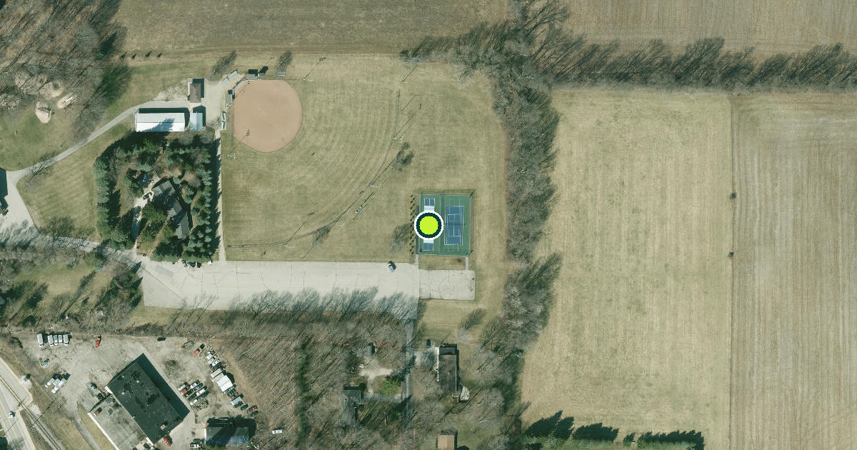 Satellite view of Village of Richfield Pickleball Courts