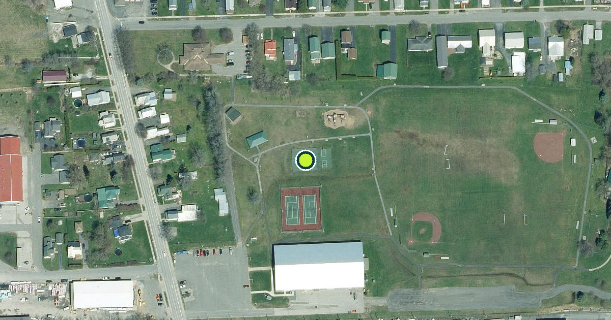 Satellite view of Village of Rouses Point Pickleball Courts