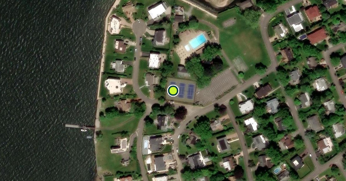 Satellite view of Village of Saddle Rock Pickleball Courts