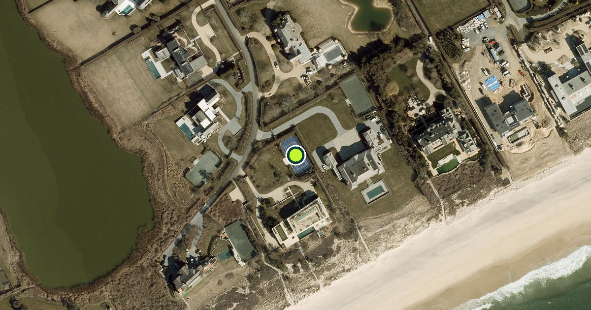 Satellite view of Village of Southampton Pickleball Courts