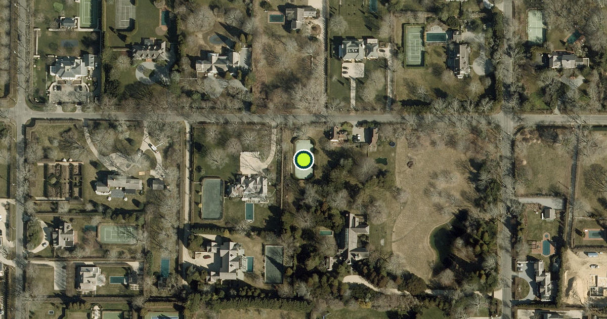 Satellite view of Village of Southampton Pickleball Courts
