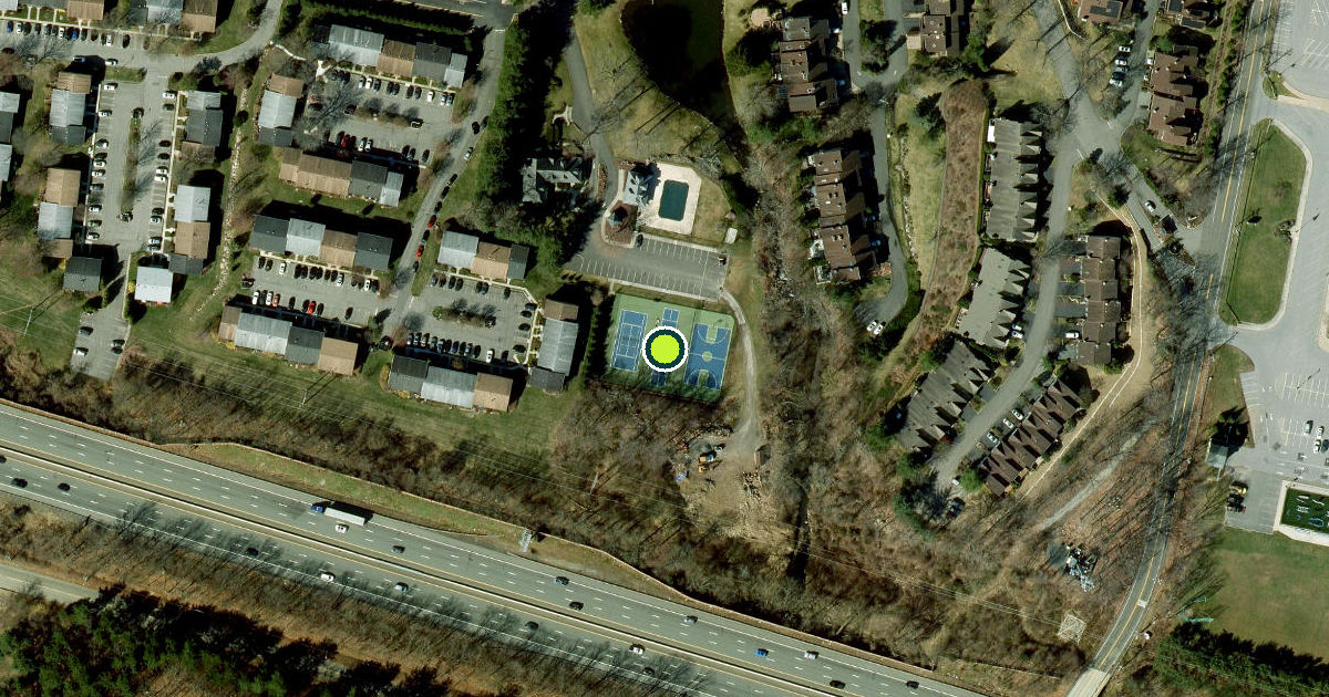 Satellite view of Village of Suffern Pickleball Courts