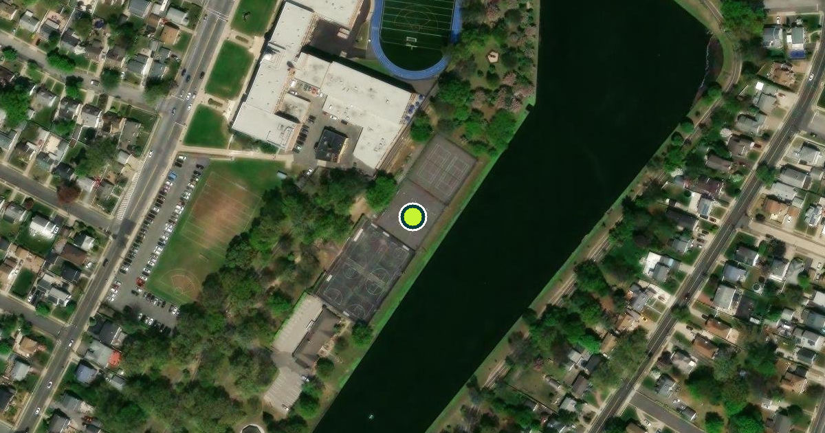 Satellite view of Village of Valley Stream Pickleball Courts