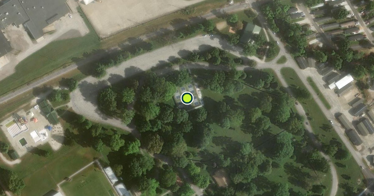Satellite view of Vincennes Pickleball Courts