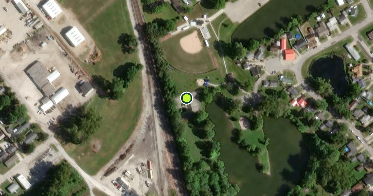 Satellite view of Vincennes Pickleball Courts