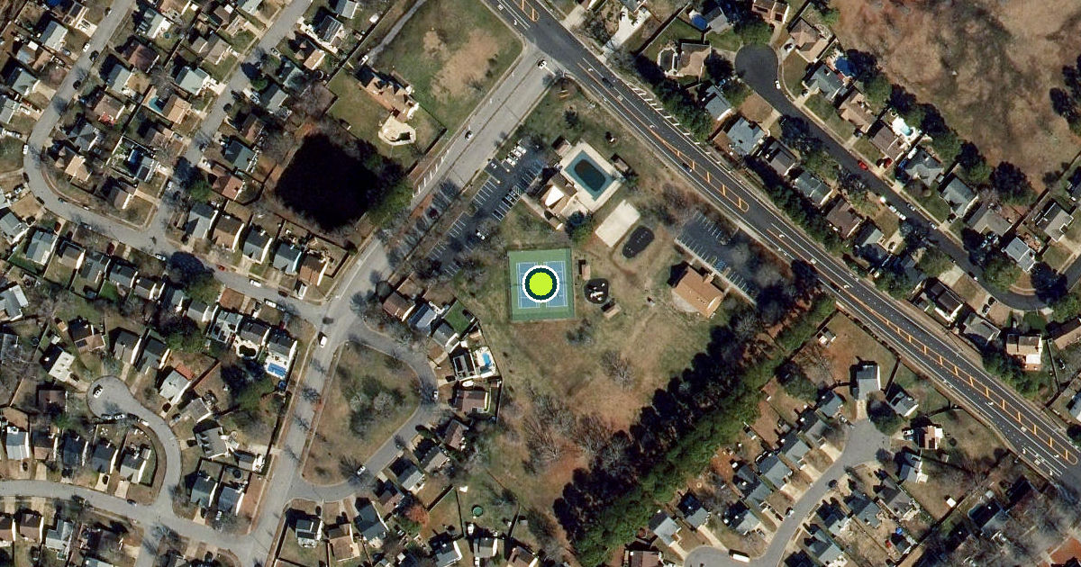 Satellite view of Virginia Beach Pickleball Courts