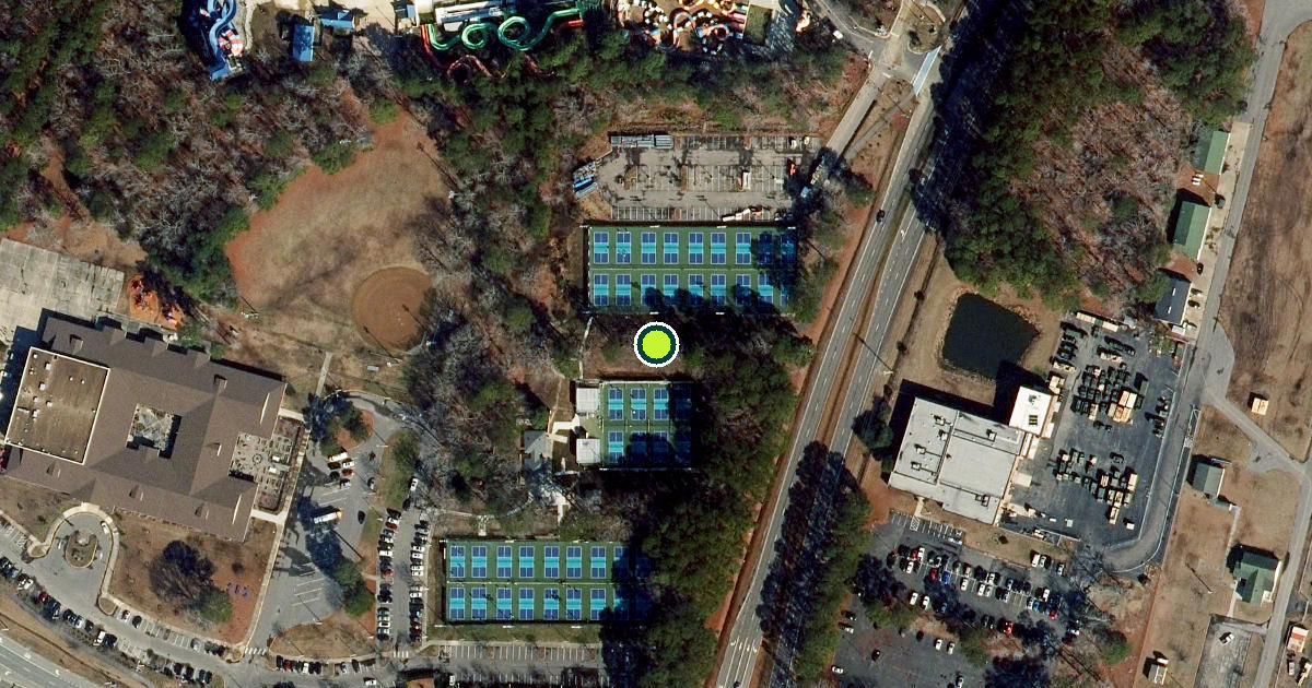 Satellite view of Virginia Beach Pickleball Courts