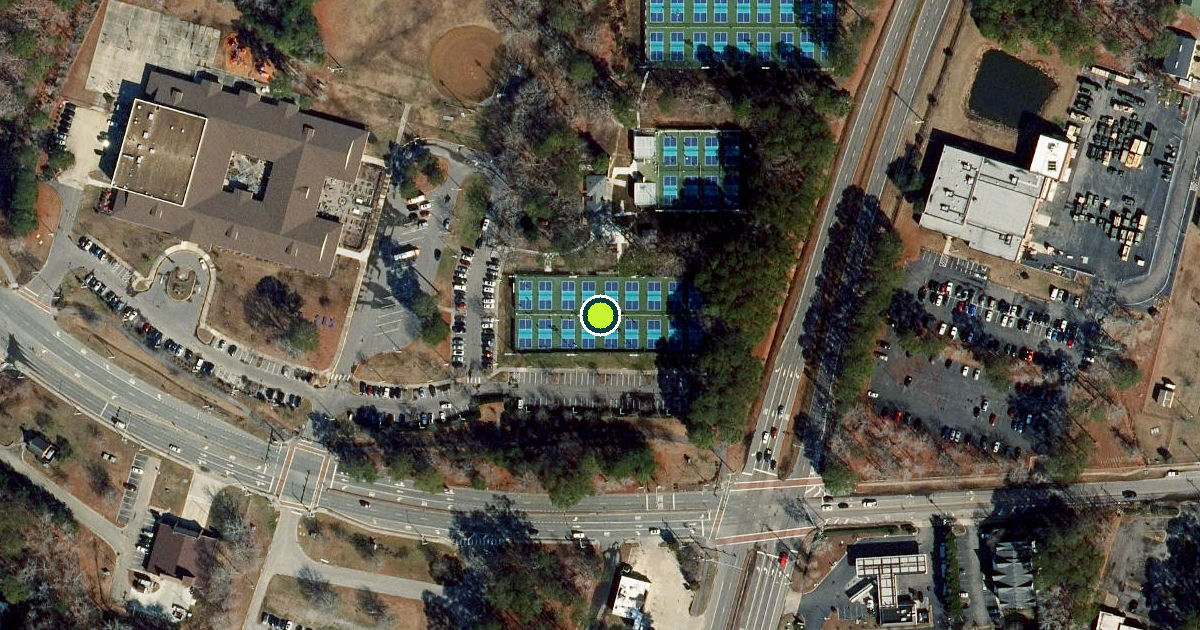 Satellite view of Virginia Beach Pickleball Courts