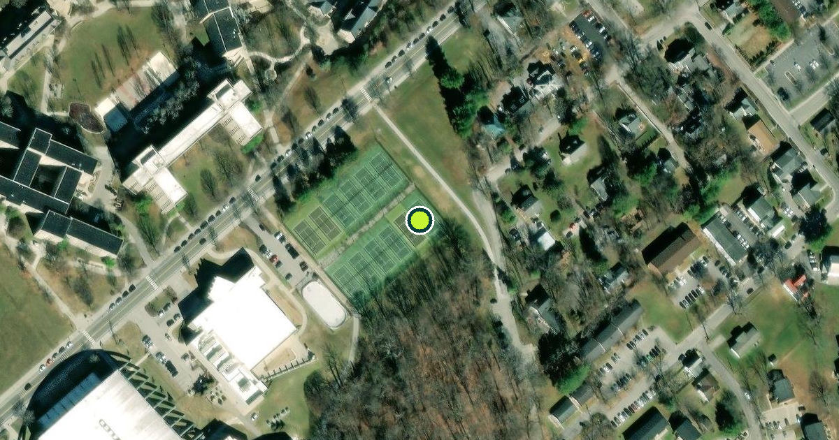 Satellite view of Virginia Tech Pickleball Courts