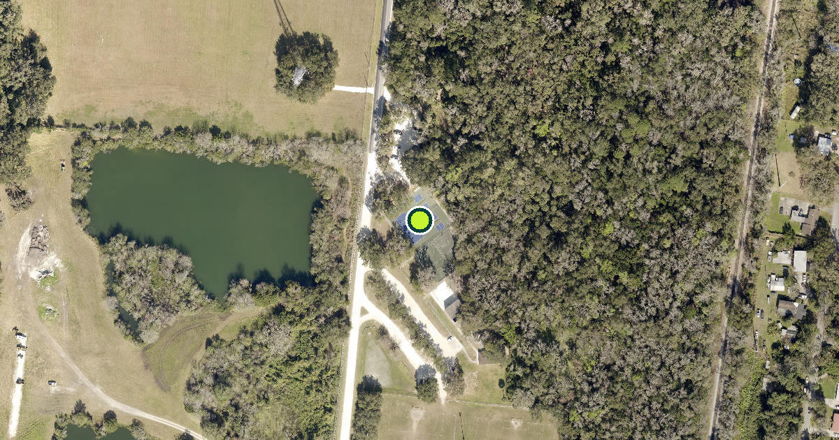 Satellite view of Volusia County Pickleball Courts