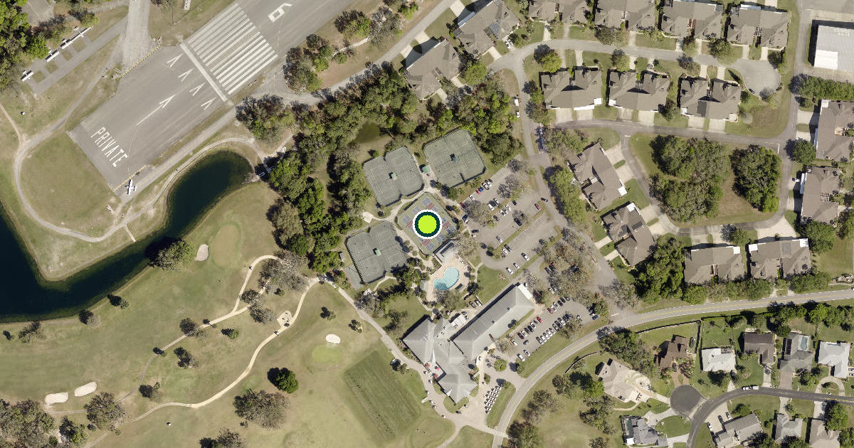Satellite view of Volusia County Pickleball Courts