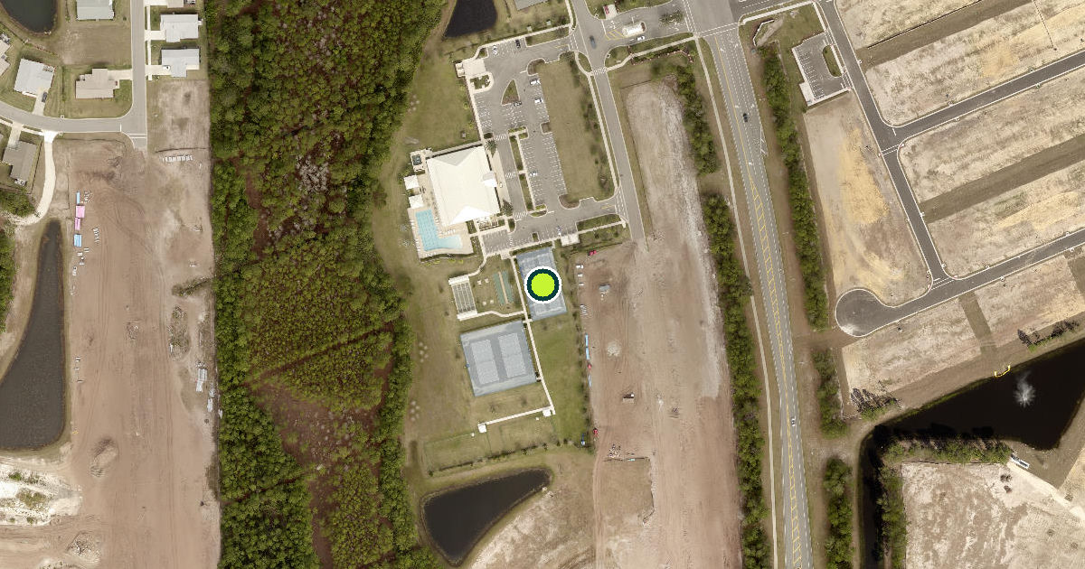 Satellite view of Volusia County Pickleball Courts