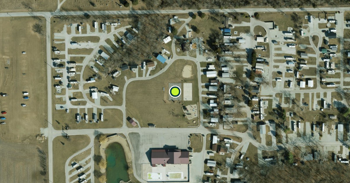 Satellite view of Wabash County Pickleball Courts