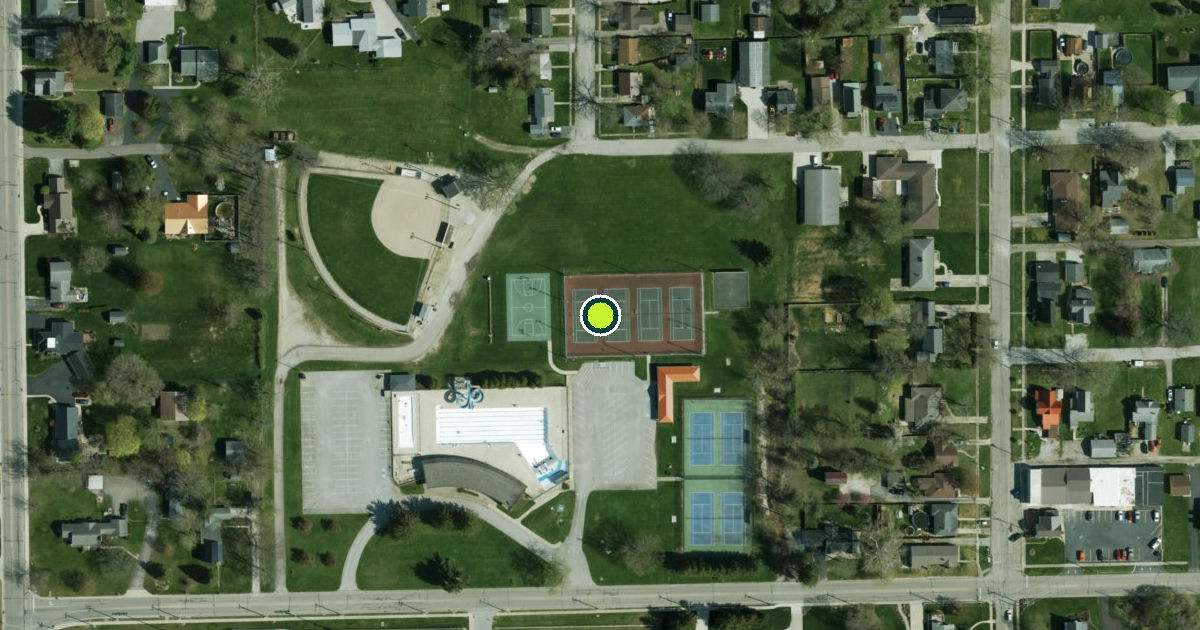 Satellite view of Wabash Pickleball Courts