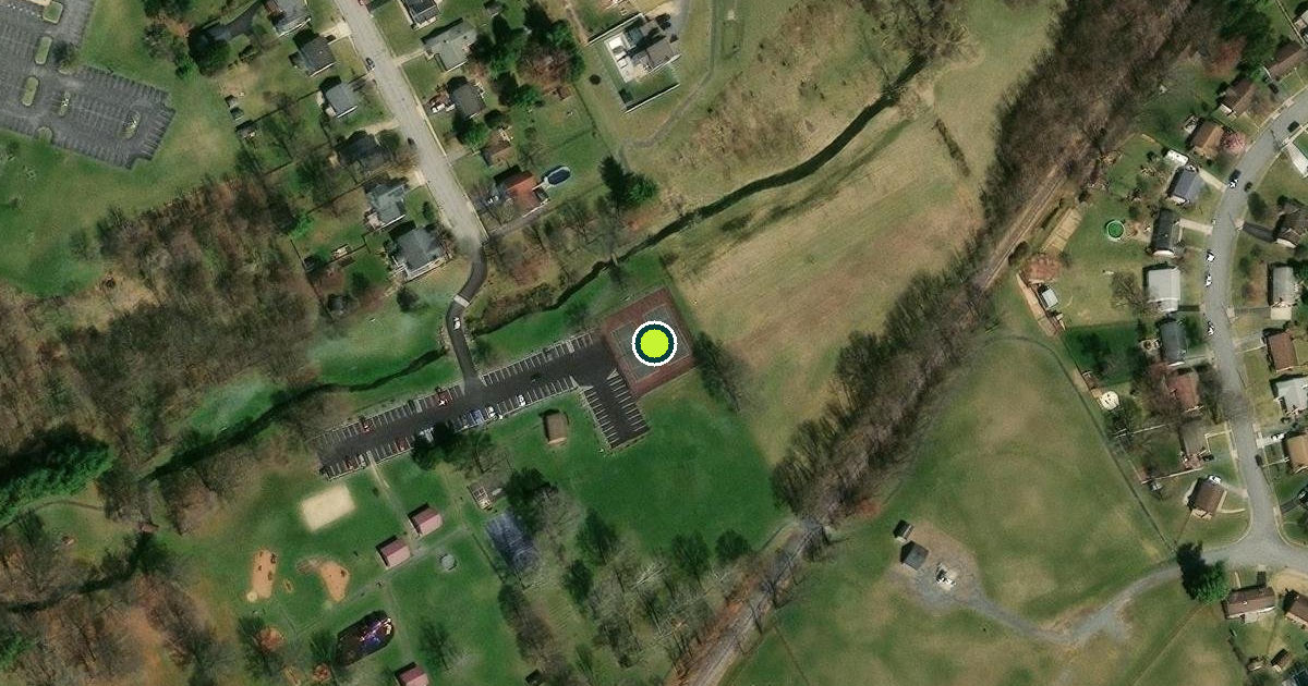 Satellite view of walkersville tennis court
