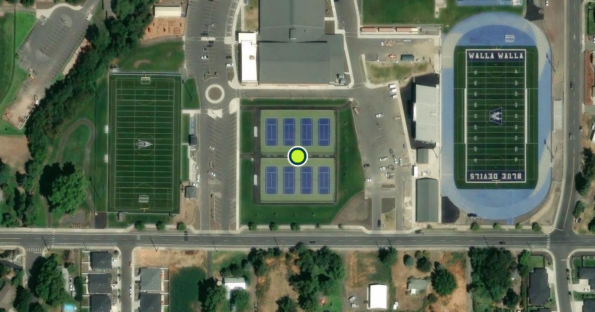 Satellite view of Walla Walla County Pickleball Courts