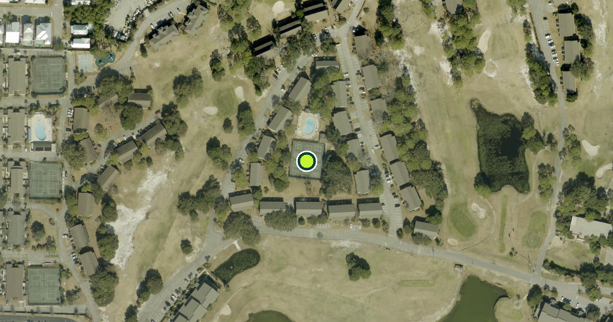 Satellite view of Walton County Pickleball Courts