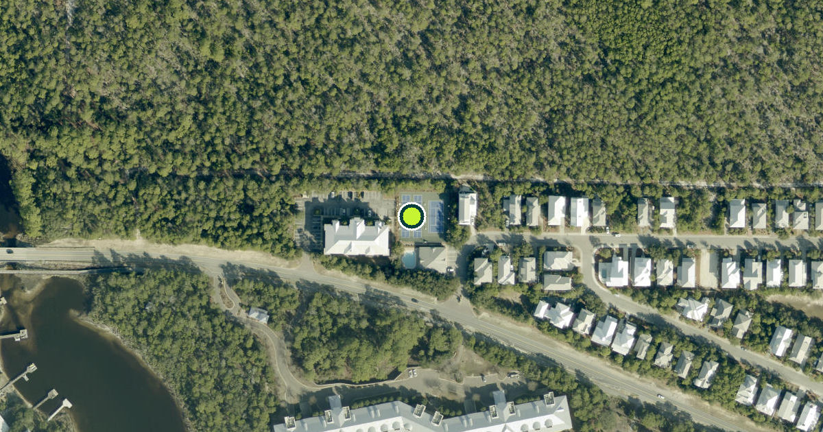 Satellite view of Walton County Pickleball Courts