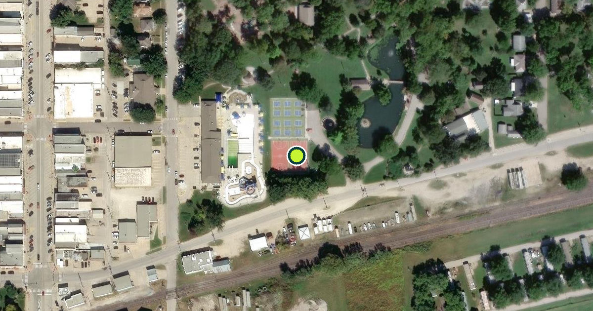 Satellite view of Wamego Pickleball Courts