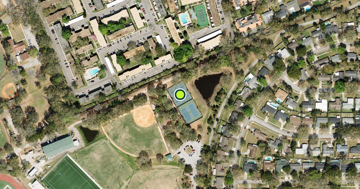 Satellite view of Ward Park Pickleball Courts
