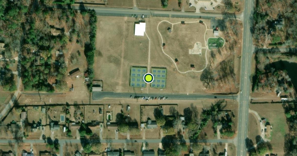 Satellite view of Warner Robins Pickleball Courts