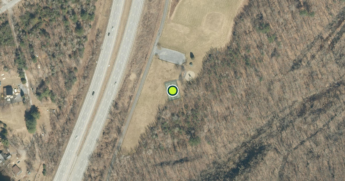 Satellite view of Warren County Pickleball Courts