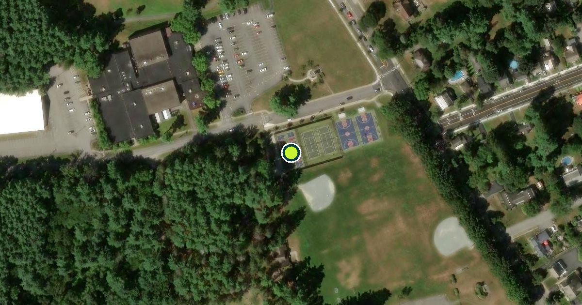 Satellite view of Warren County Pickleball Courts