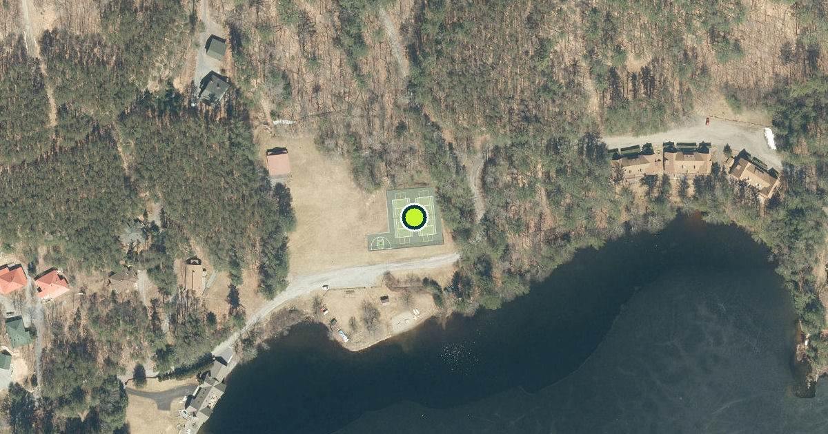 Satellite view of Warren County Pickleball Courts