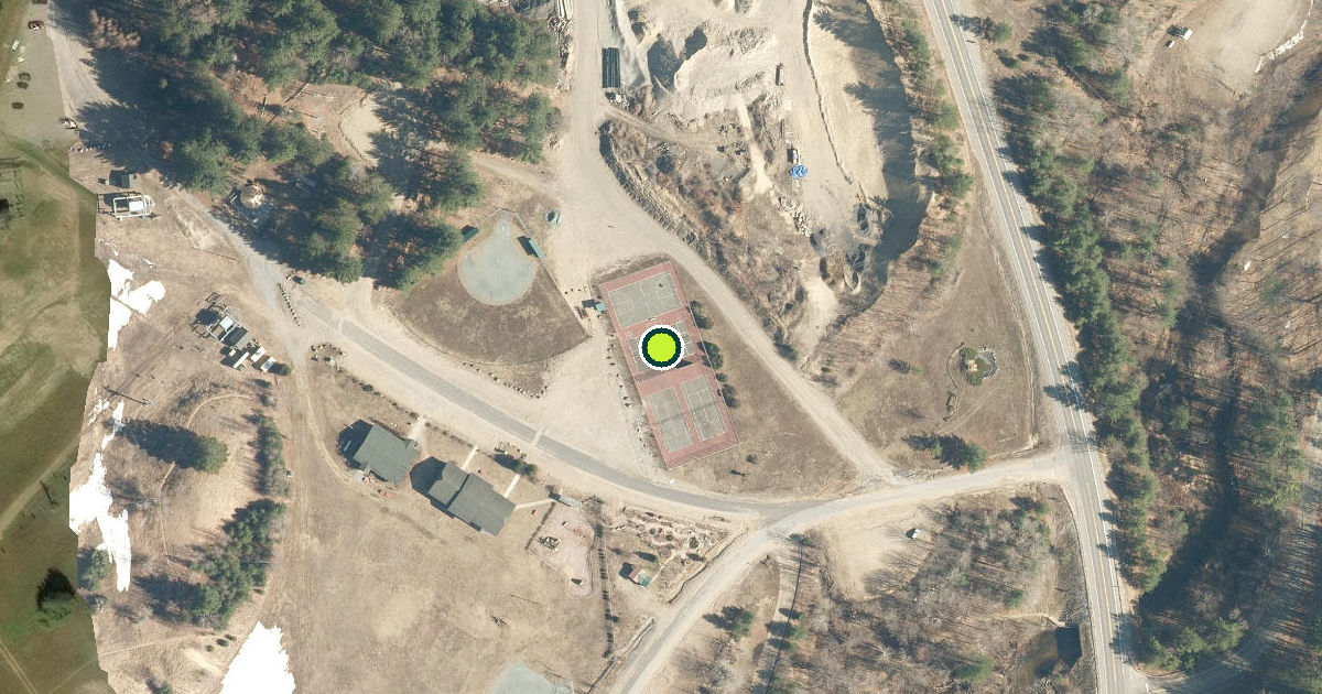Satellite view of Warren County Pickleball Courts