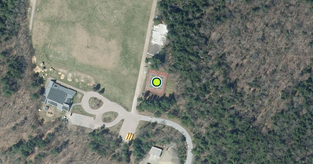 Satellite view of Warren Pickleball Courts