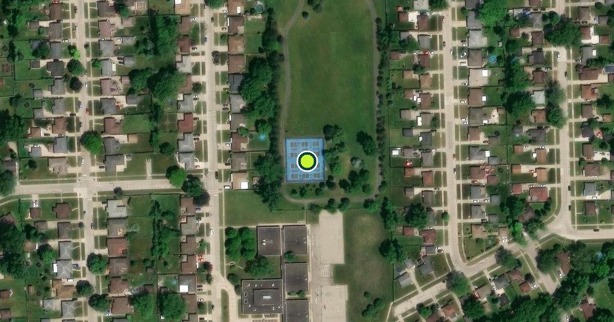 Satellite view of Warren Pickleball Courts
