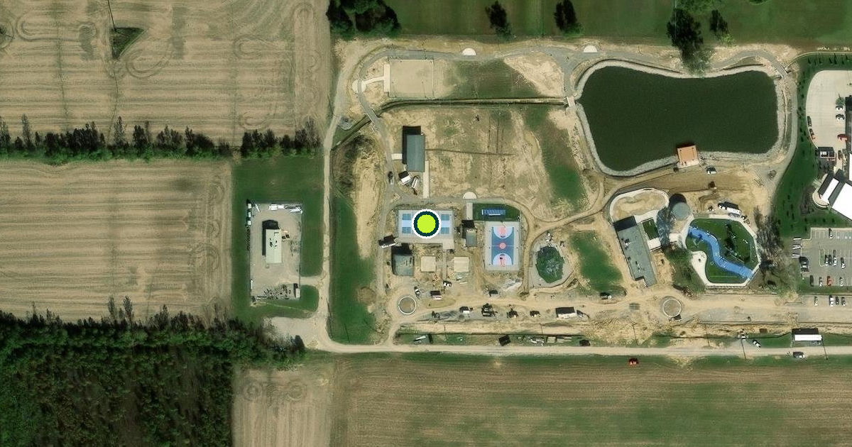 Satellite view of Warrick County Pickleball Courts