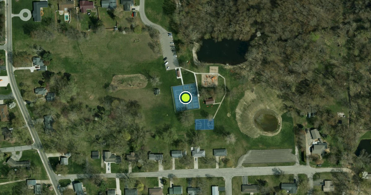 Satellite view of Warsaw Pickleball Courts