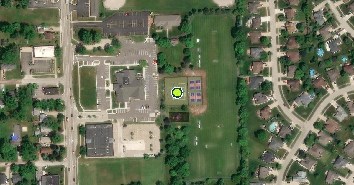 Satellite view of Washington Charter Township Pickleball Courts