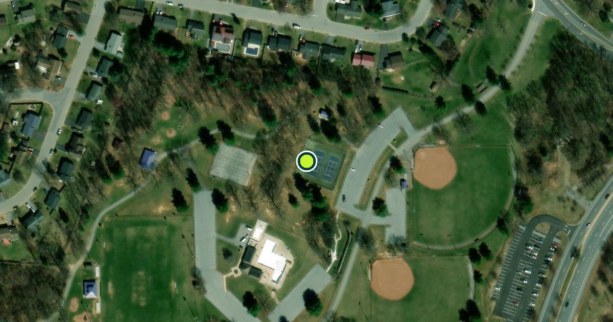 Satellite view of Washington County Pickleball Courts