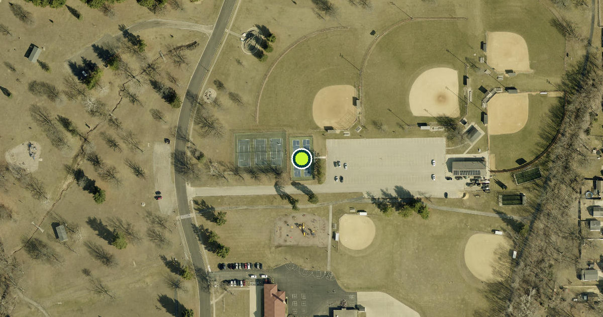 Satellite view of Washington Pickleball Courts