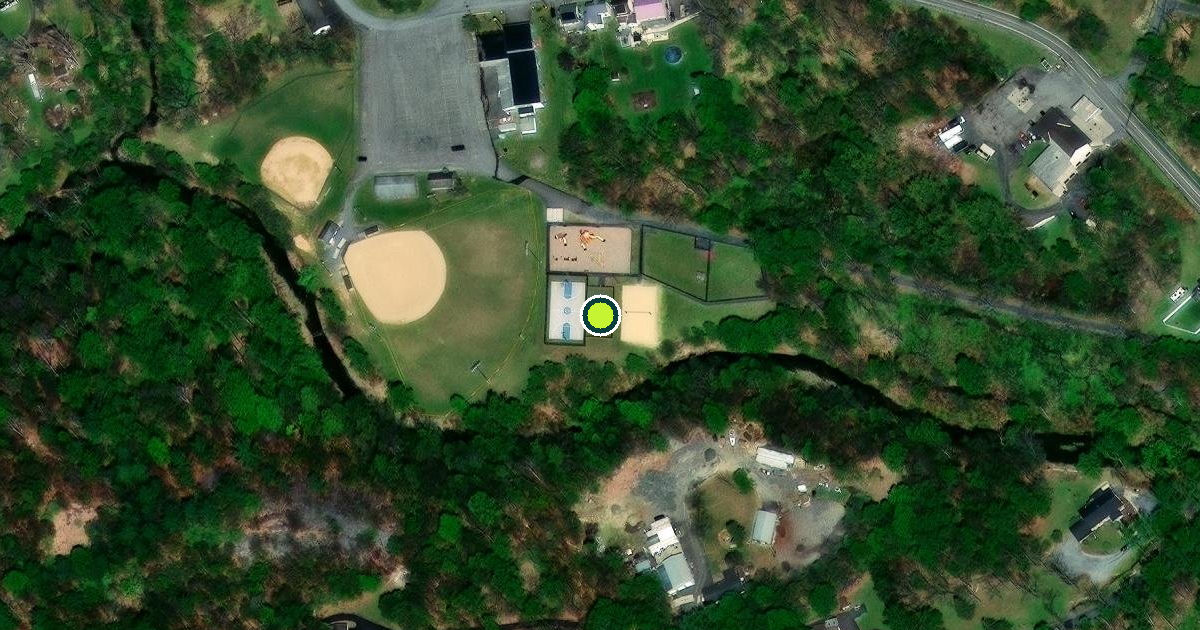Satellite view of Washington Township Pickleball Courts