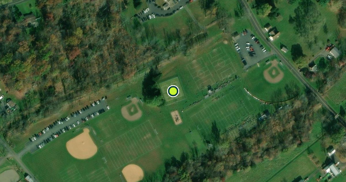 Satellite view of Washington Township Pickleball Courts