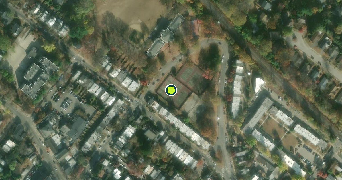 Satellite view of Water Tower Recreation Center Pickleball Courts