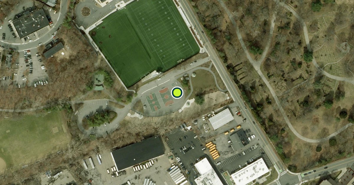 Satellite view of Watertown Pickleball Courts