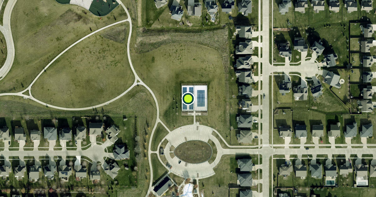Satellite view of Waukee Pickleball Courts