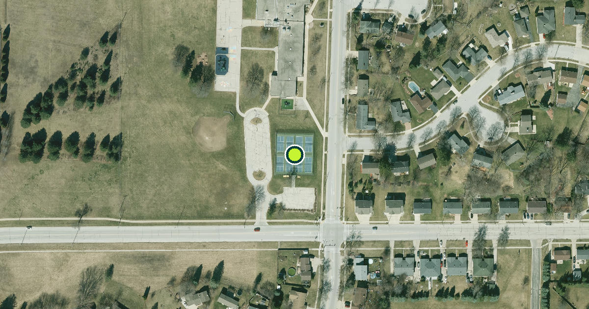 Satellite view of Waukesha Pickleball Courts