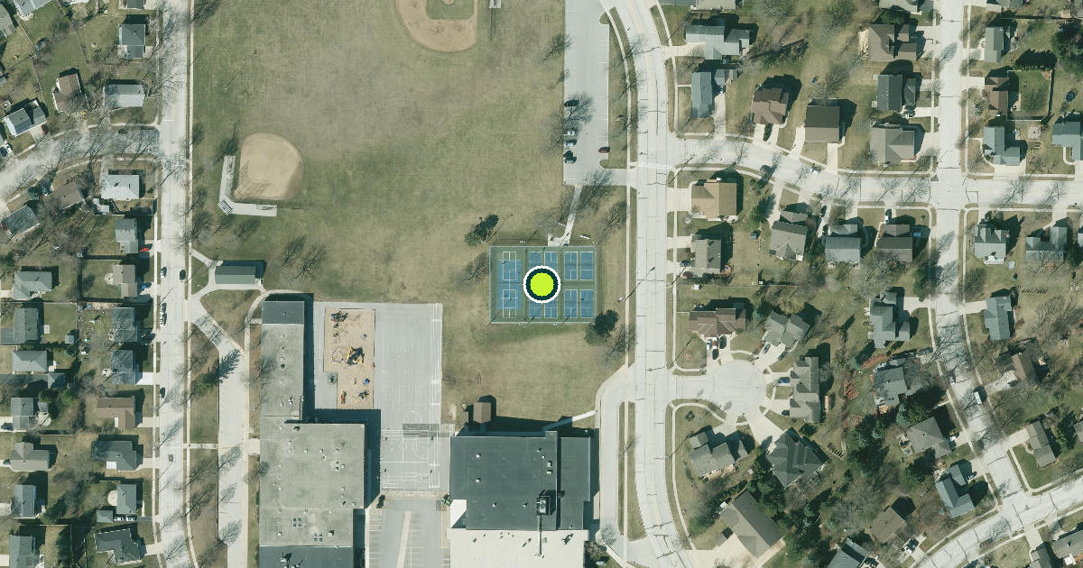 Satellite view of Waukesha Pickleball Courts
