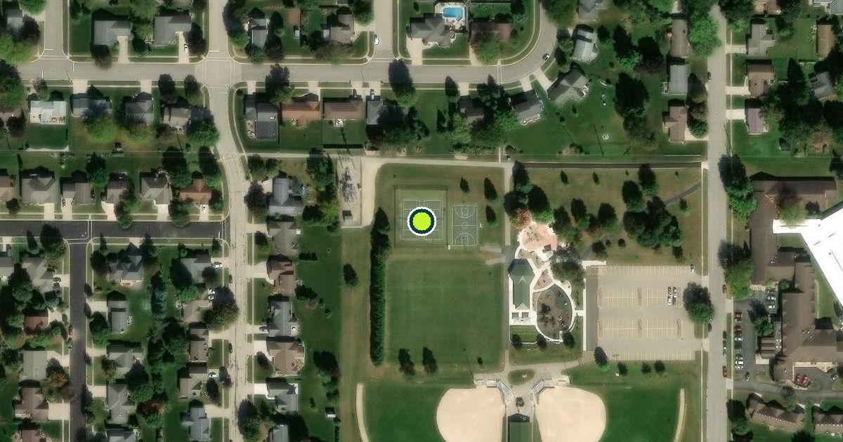 Satellite view of Waunakee Pickleball Courts