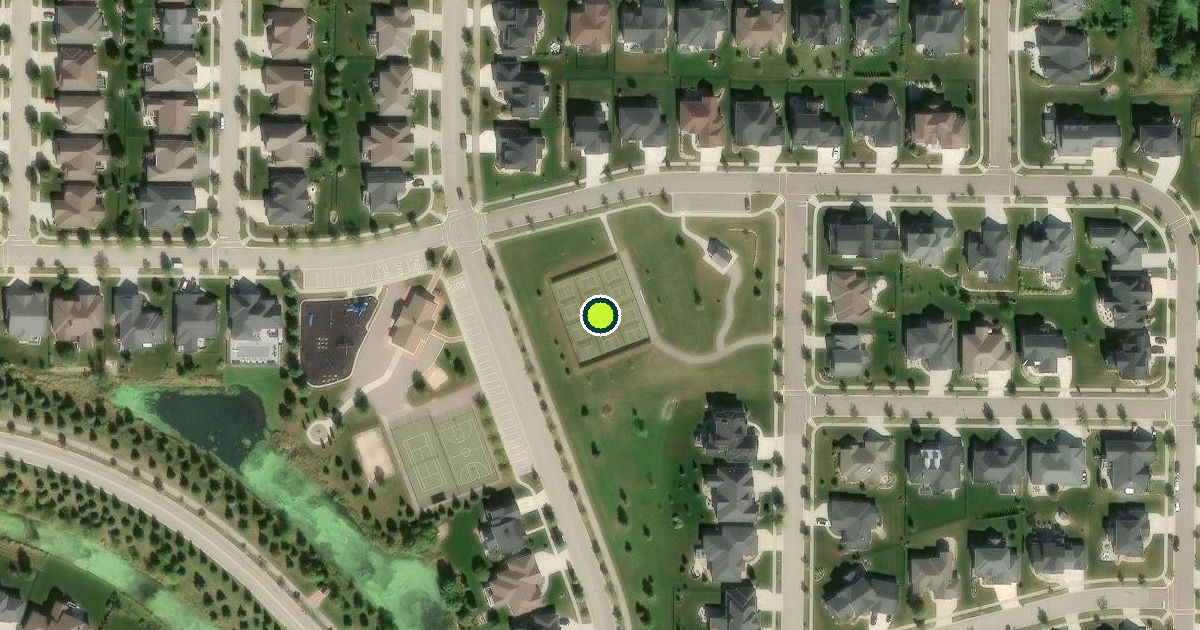 Satellite view of Waunakee Pickleball Courts