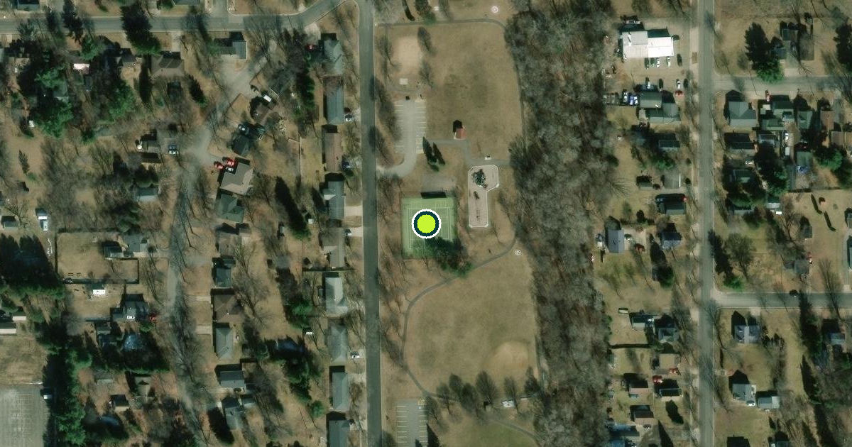 Satellite view of Wausau Pickleball Courts